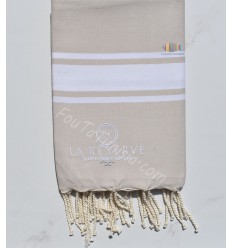 Fouta personnalisée La réserve couleur taupe clair 
