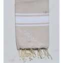 Fouta personnalisée La réserve couleur taupe clair 