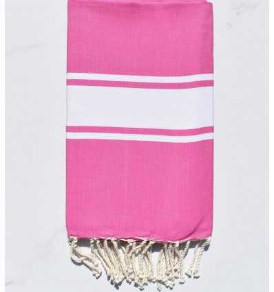 Fouta Plate rose foncé 