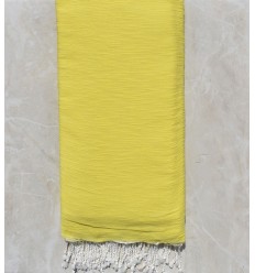 Jeté flammé jaune citron 