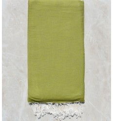 Jeté flammé vert tilleul 