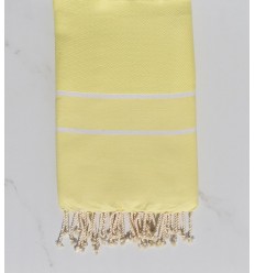 Fouta chevron jaune clair 