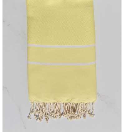 Fouta chevron jaune clair