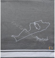 Fouta brodée mantauk USA 