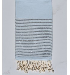 FOUTA Lurex plate bleu azurin 
