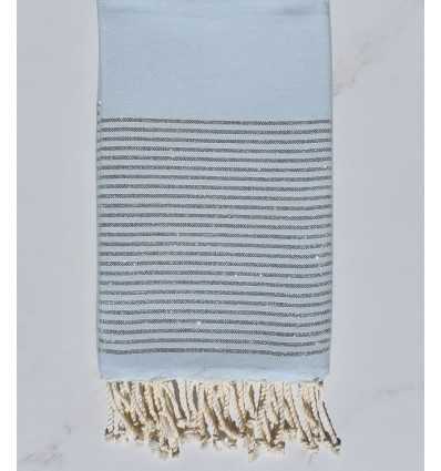 Fouta Lurex bleu azurin