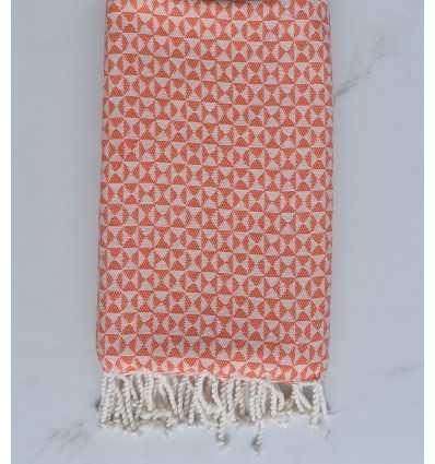 Fouta papillon orange clair