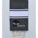 Fouta plate brodée Sun Marine 