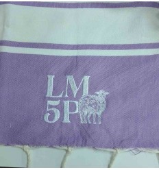 Fouta brodée le mouton à 5 pattes 