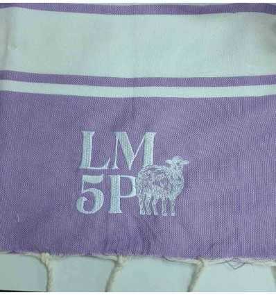 Fouta brodée le mouton à 5 pattes