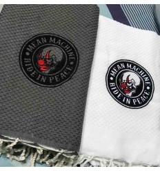 Fouta broderie motard club 