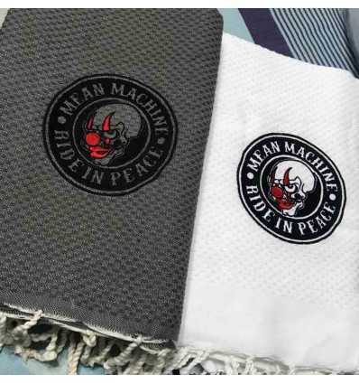 Fouta broderie motard club