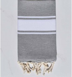 Fouta plate gris boussole 