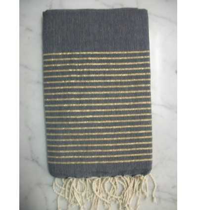 Fouta Lurex bleuet