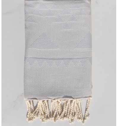 Fouta bohémian couleur pervenche clair