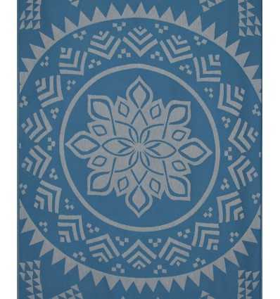 Fouta bohémian bleu canard 