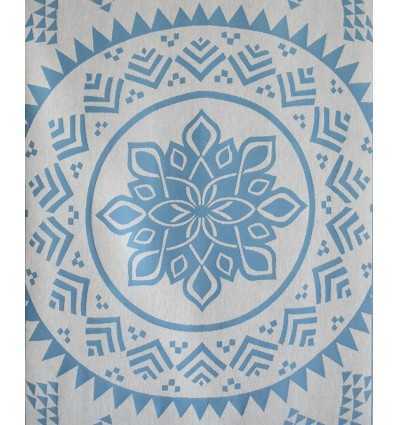 Fouta bohémian bleu canard 