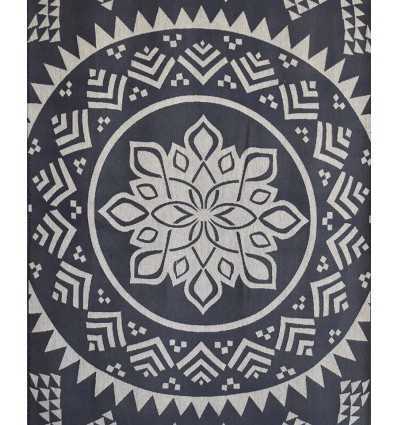 Fouta bohémian bleu de minuit 