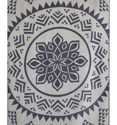 Fouta bohémian bleu de minuit 