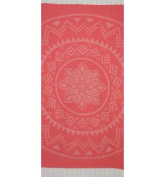 Fouta bohémian rose incarnadin Fouta Tunisia - 1 2