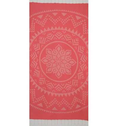 Fouta bohémian rose incarnadin 