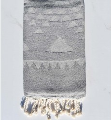 Fouta bohémian gris 