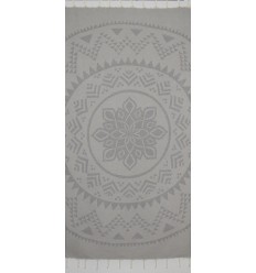 Fouta bohémian gris  2
