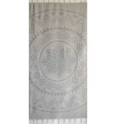 Fouta bohémian gris 
