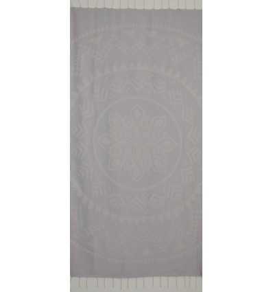 Fouta bohémian couleur pervenche clair 