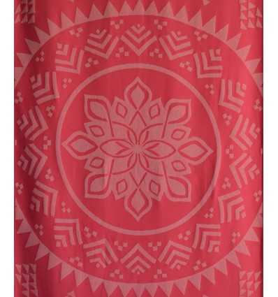 Fouta bohémian rose vif 