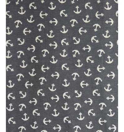 Fouta jacquard Ancre bleu nuit 