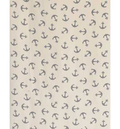 Fouta jacquard Ancre bleu nuit 