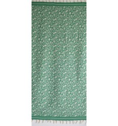 Fouta fleur vert  2
