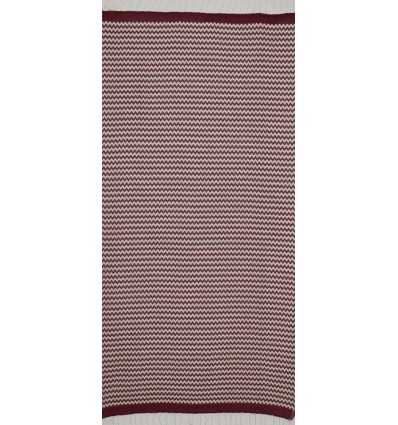 Fouta zigzag rouge bordeaux 