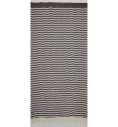 Fouta zigzag marron  2