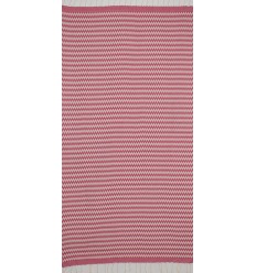 Fouta zigzag rose  2