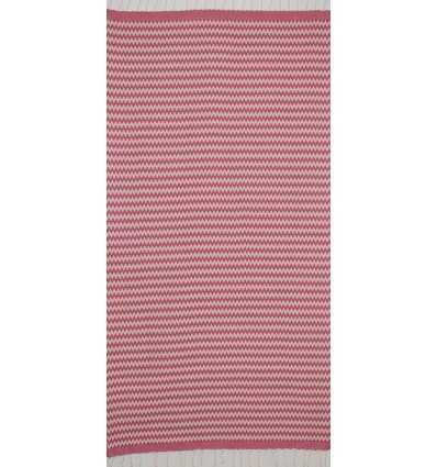 Fouta zigzag rose 