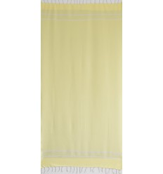 Fouta chevron jaune clair  2