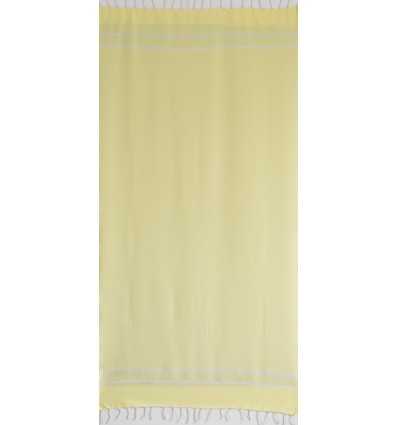 Fouta chevron jaune clair 