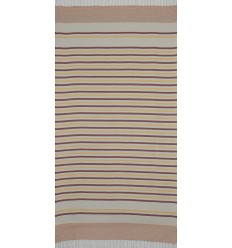 Chevron blanc crème, jaune et rouge foncé  2