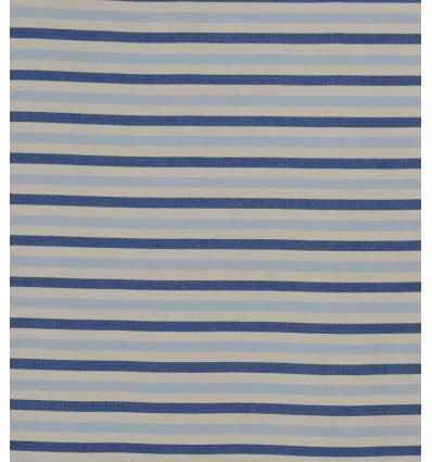 Fouta chevron écru clair et bleu 