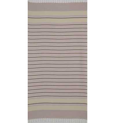 Chevron blanc crème, rose clair et violet d'évèque 