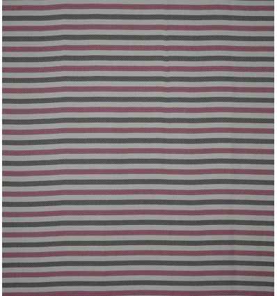 Chevron blanc crème, gris plomb et rose violacé 