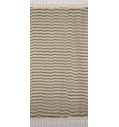 Fouta zigzag crème, jaune motard et gris  2