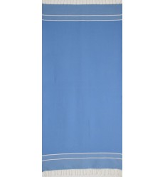 Fouta chevron bleu électrique clair  2