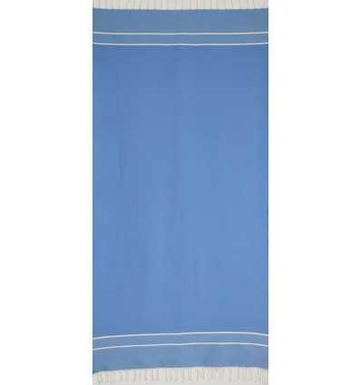 Fouta chevron bleu électrique clair 