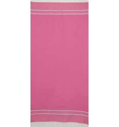 Fouta chevron rose bonbon 
