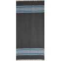 Fouta arabesque bleu foncé avec rayures bleu 