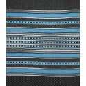 Fouta arabesque bleu foncé avec rayures bleu 