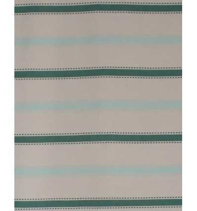 Fouta arabesque blanc crème, vert et turquoise 